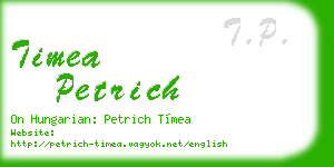 timea petrich business card